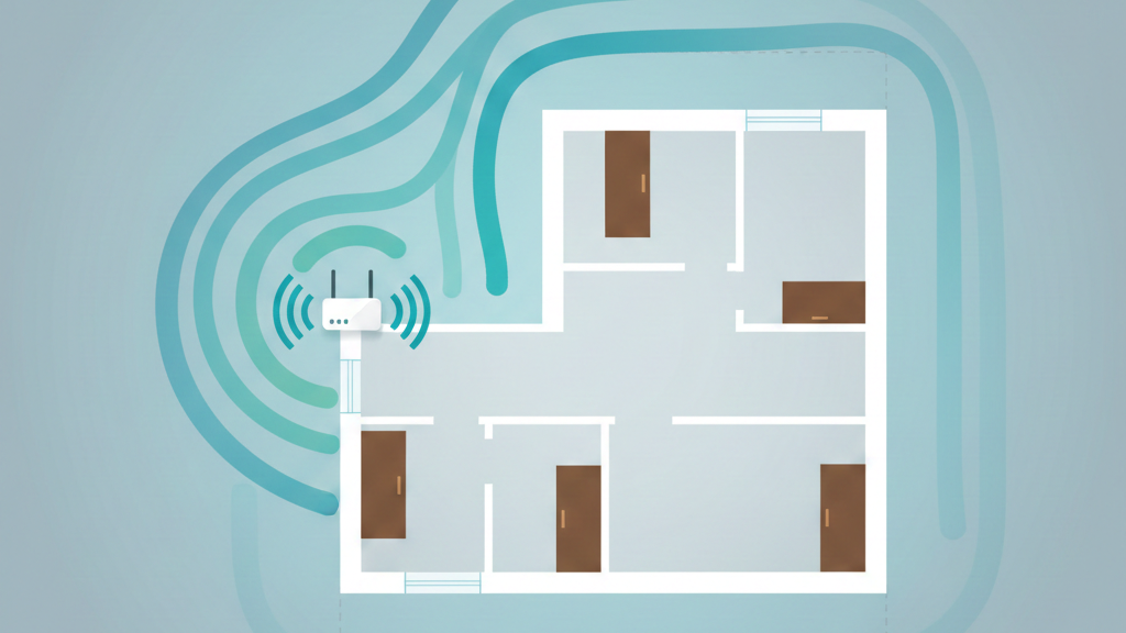 “2.4GHz는 벽을 더 잘 통과하고 집 전체로 멀리 퍼지는 특성이 있어요.”