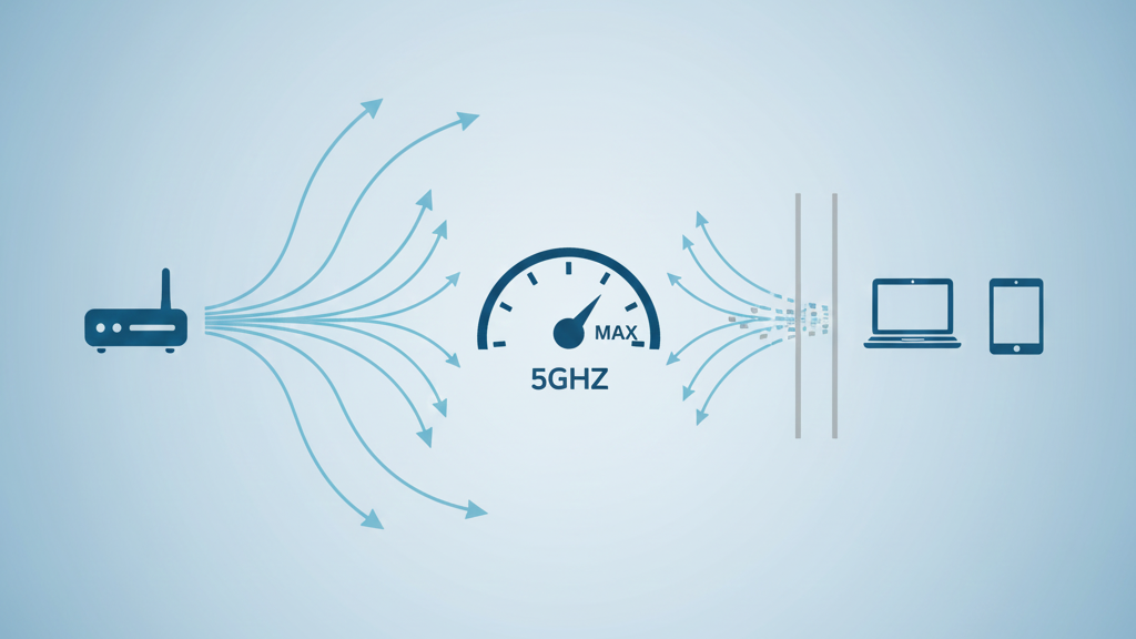 “5GHz는 빠른 속도와 낮은 지연시간 덕분에 영상·게임에 유리합니다.”
