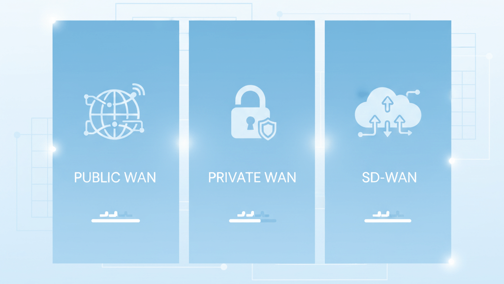 WAN은 퍼블릭 WAN, 프라이빗 WAN, SD-WAN 등 다양한 형태로 구성됩니다.
