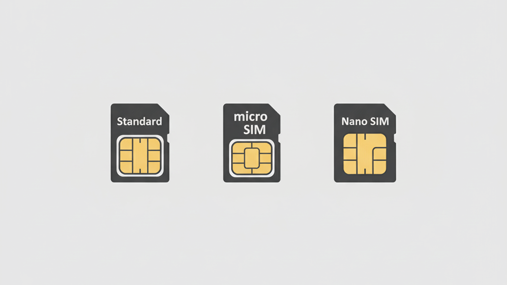 유심은 크기가 다릅니다. 단말기 트레이에 맞는 규격인지 꼭 확인하세요.